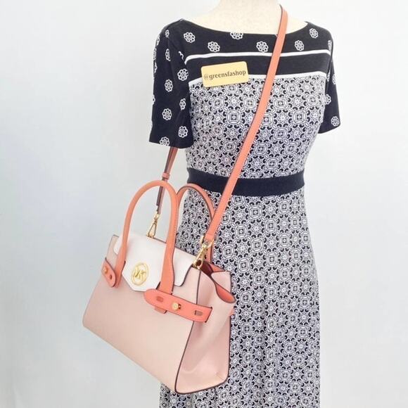 Michael Kors Purse Carmen Medium Flap Satchel shoulder bag new - Picture 5 of 10